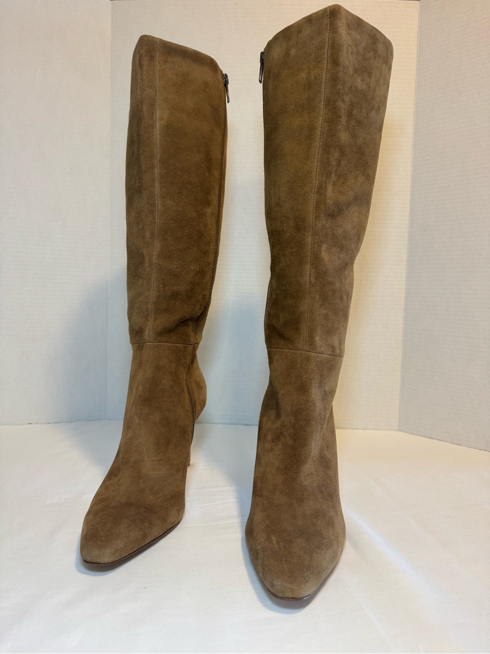 Vince Camuto Tall Suede Over-the-Knee Boots in Chestnut Brown - Picture 3 of 13